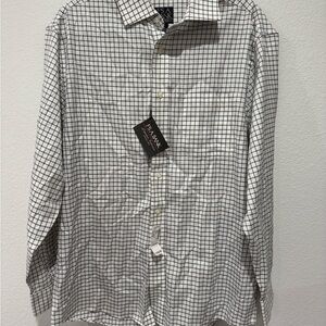 Jos. A. Bank Black and White Grid Men's Shirt